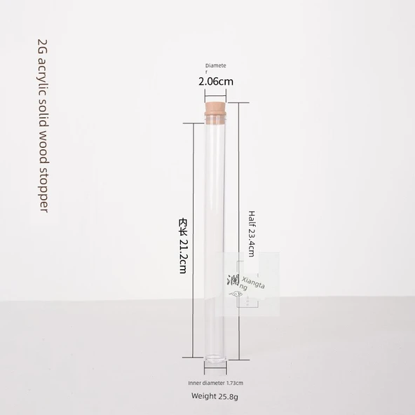 Akrilik Tütsü Saklama Kabı - 21cm İplik Tütsü 20g Şeffaf Akrilik