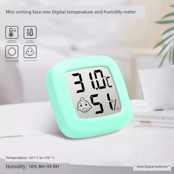 Mini Dijital Yeşil Termometre Higrometre