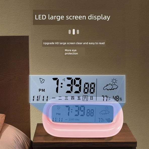 Dijital Oda Termometresi ve Nem Ölçer - Sarı - Pilli Model - Resim 5