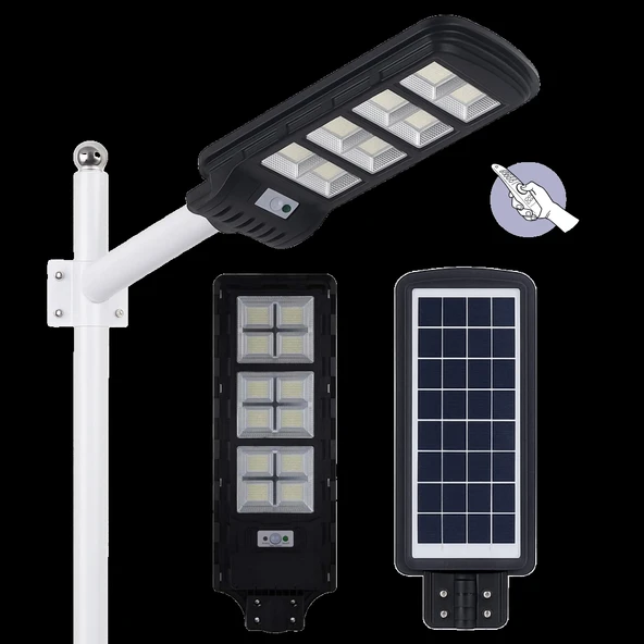 300W SOLAR BAHÇE LAMBASI CT-4642 + 3M. LAMBA DİREĞİ