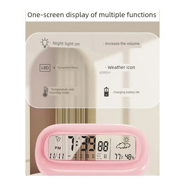 Dijital Oda Termometresi ve Nem Ölçer - Sarı - Pilli Model - Resim 6