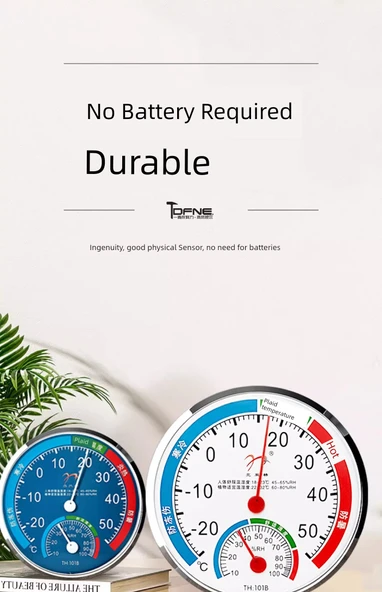 Mini Dijital Yeşil Termometre Higrometre - 5