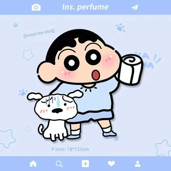 Çizgi Film Tuvalet Koku Giderici Sticker - Crayon Shin-Chan [1 adet]