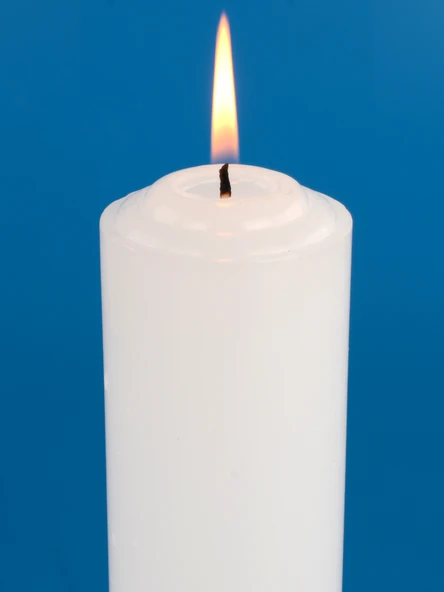 Ekstra Büyük Kokusuz Mum 5cm x 20cm - 2 Diskli Şamdan - 5