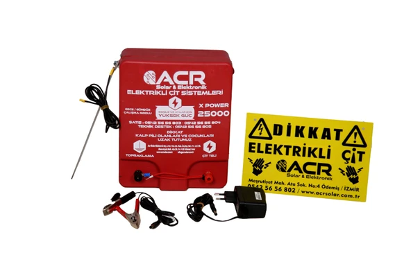 ACR XPOWER 25000 PLUS ÇİT MAKİNASI TAKIM YABANİ HAYVAN AY/ DOMUZ - GECE / GÜNDÜZ MODLU