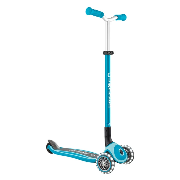 Globber Master Işıklı Katlanabilir Scooter - Okyanus Mavisi