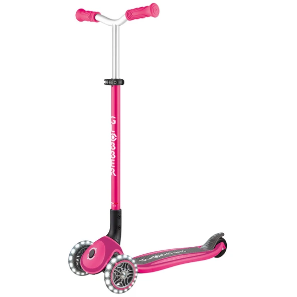 Globber Master Işıklı Katlanabilir Scooter - Fuşya - 3
