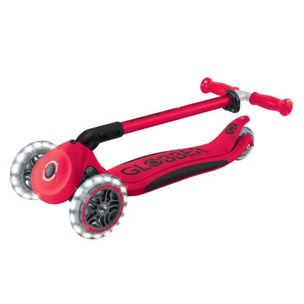 Globber Elite Deluxe Işıklı Scooter - Kırmızı - 8