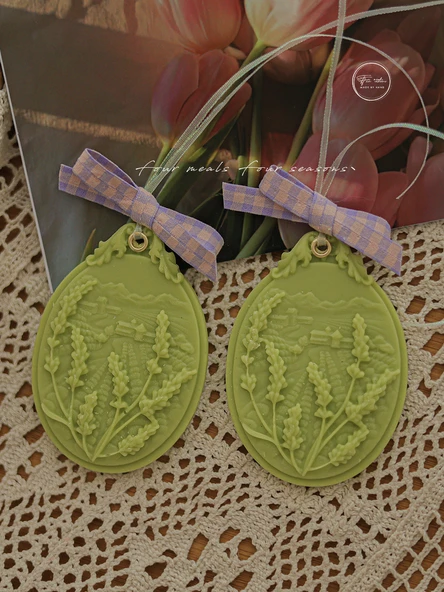 Alevsiz Oda Kokusu Mum Kolye - Beyaz Frezya Hikaye Koleksiyonu - Resim 3