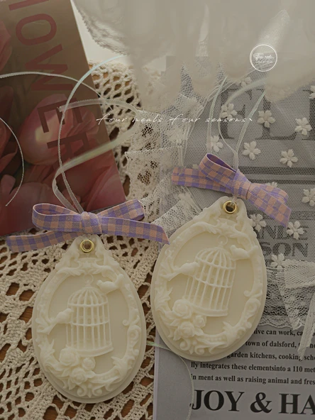 Alevsiz Oda Kokusu Mum Kolye - Beyaz Frezya Hikaye Koleksiyonu - Resim 5