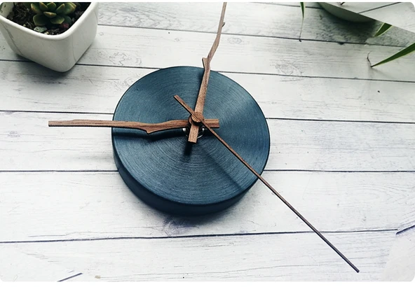 DIY Ahşap Kanaviçe Duvar Saati - 30cm - Metal İbre 2# - 11