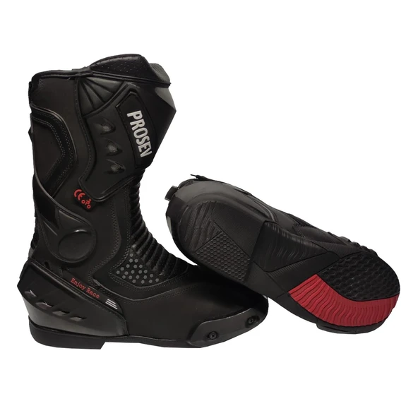 PROSEV RACING KORUMALI MOTOSİKLET BOT SİYAH - 2