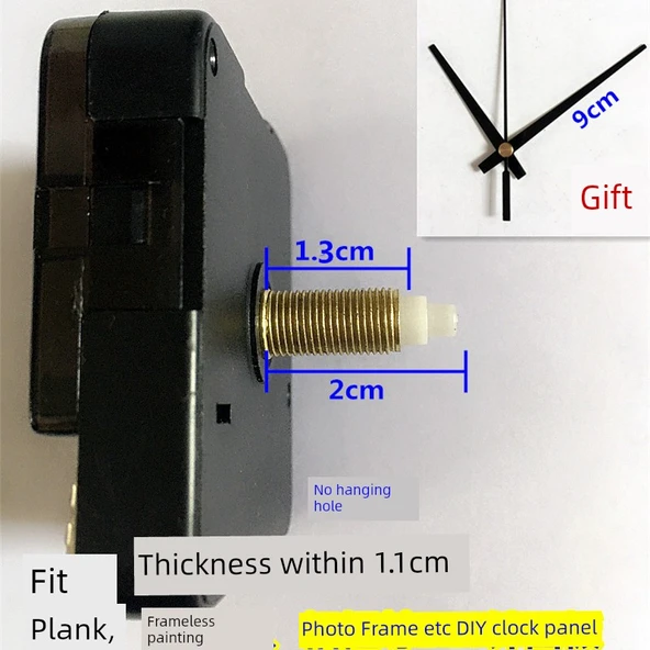 Sessiz Akrilik DIY Duvar Saati - Kırmızı 8cm Kadran + 16cm Yelkovan - 3