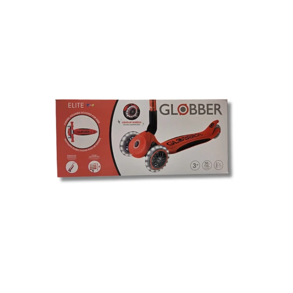 Globber Elite Deluxe Işıklı Scooter - Kırmızı - 9