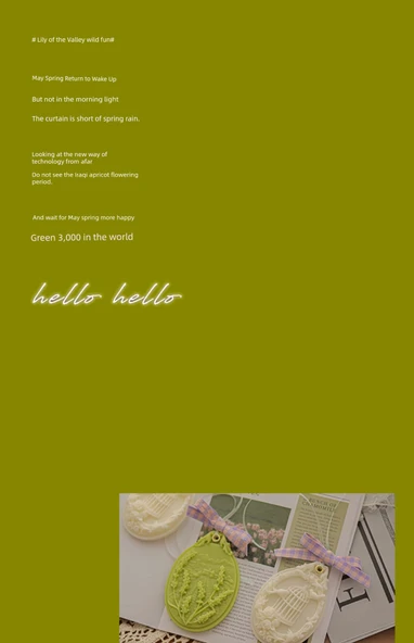 Alevsiz Oda Kokusu Mum Kolye - Beyaz Frezya Hikaye Koleksiyonu - Resim 12