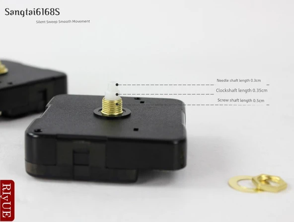 Sessiz Akrilik DIY Duvar Saati - 10cm Gümüş Plaka + 26 Dakika (Saniyesiz) - 7