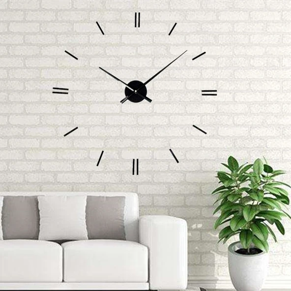 Sessiz Akrilik DIY Duvar Saati - Kırmızı 8cm Kadran + 16cm Yelkovan - 5