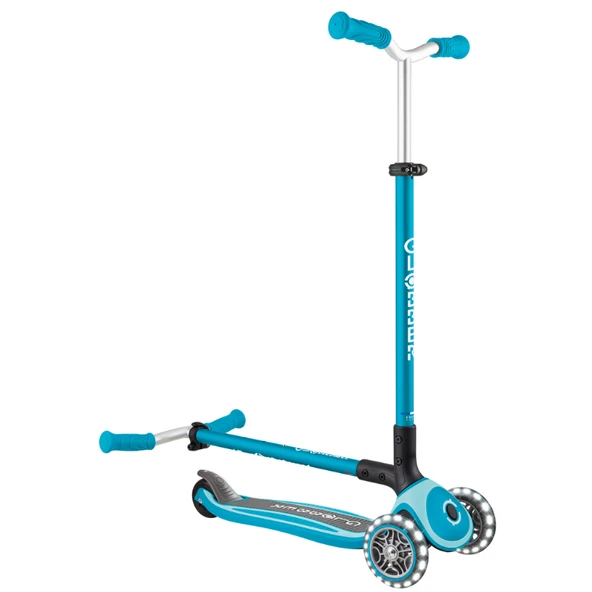 Globber Master Işıklı Katlanabilir Scooter - Okyanus Mavisi - 5