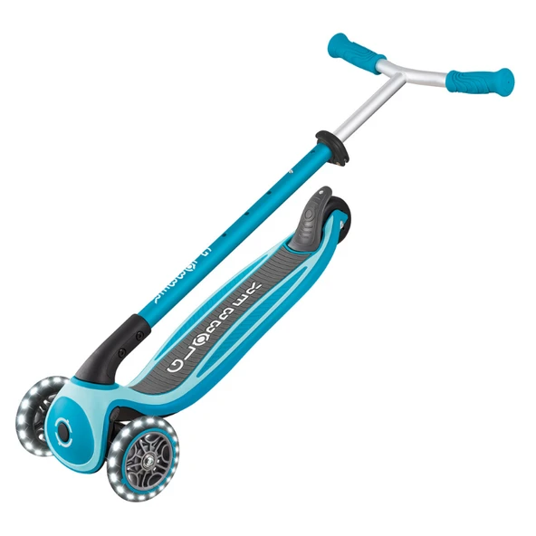 Globber Master Işıklı Katlanabilir Scooter - Okyanus Mavisi - 7