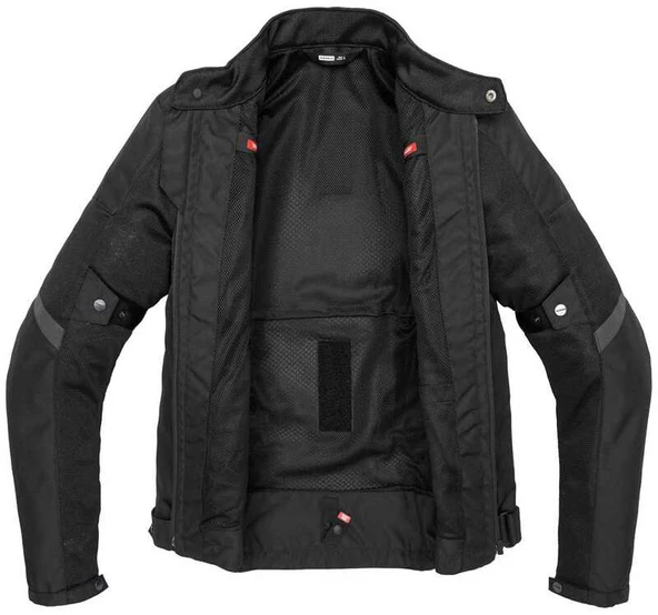 SPIDI TEK NET YAZLIK FİLE TEKSTİL CEKET SİYAH - Resim 3