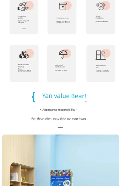 Kitap Köşesi Çizim Kitabı Kütüphane Hikaye Kutusu B10001 Resimli Kitap Kutusu-a A- KT Kartı - Küçük Boy - Resim 8