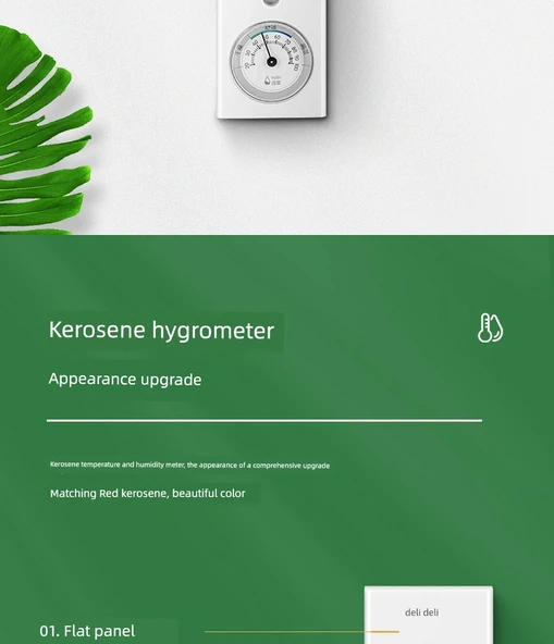 Mini Boy Termometre ve Higrometre - Masaüstü ve Duvar - 10