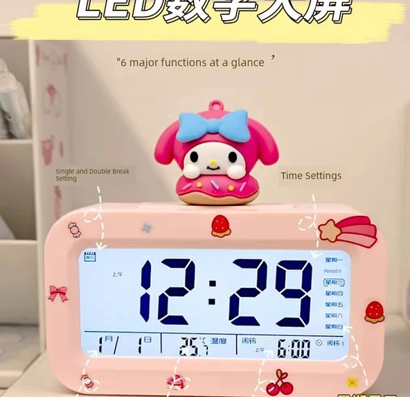 Xiaomi Beyaz Mini Pilli Çocuk Alarm Saati - Düşük Ses - 11