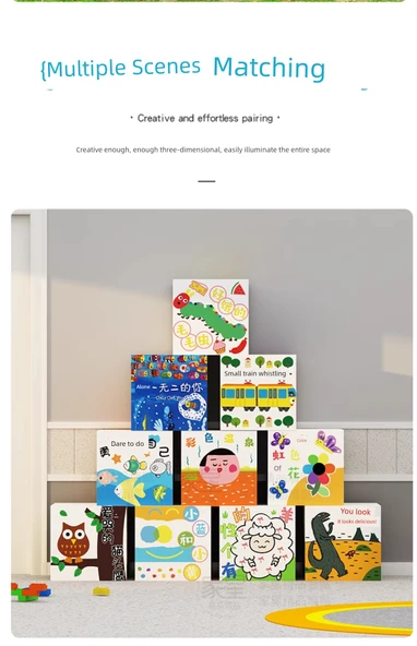 Kitap Köşesi Çizim Kitabı Kütüphane Hikaye Kutusu B10001 Resimli Kitap Kutusu-a A- KT Kartı - Küçük Boy - Resim 12