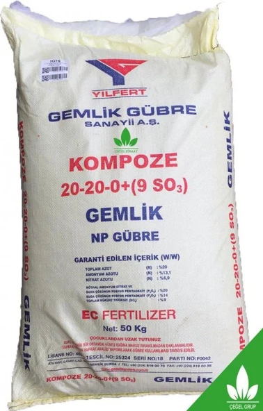Gemlik 20 20 0 Kompoze Gübre 1 Kg