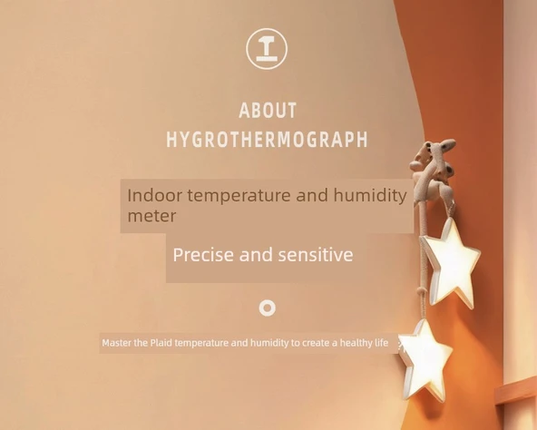 Yuvarlak Dijital Termometre Higrometre + Çift Gövde Kombinasyonu - Resim 7