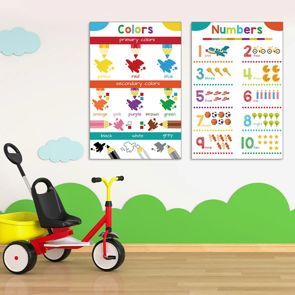 Çocuk Odası İngilizce Mevsimler Duvar Sticker - T54-4 Mevsimler - Büyük Boy - 4