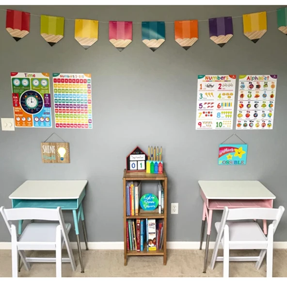 Çocuk Odası İngilizce 12'li Set Duvar Sticker - T54 Set - Büyük Boy - 10