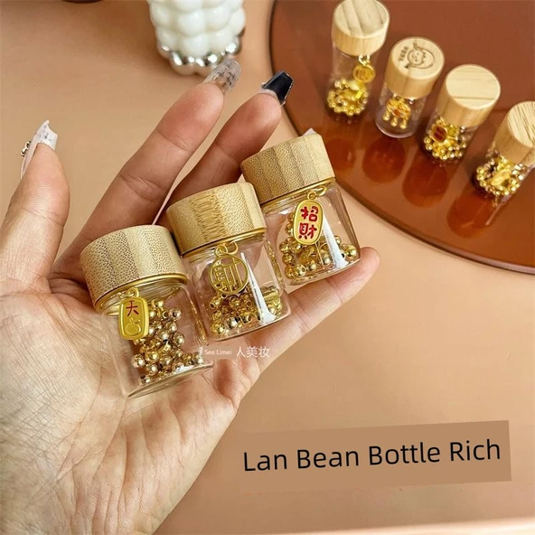 Mini Cam Saklama Şişesi 20ml Bambu Kapaklı - Daji Etiketli - 2
