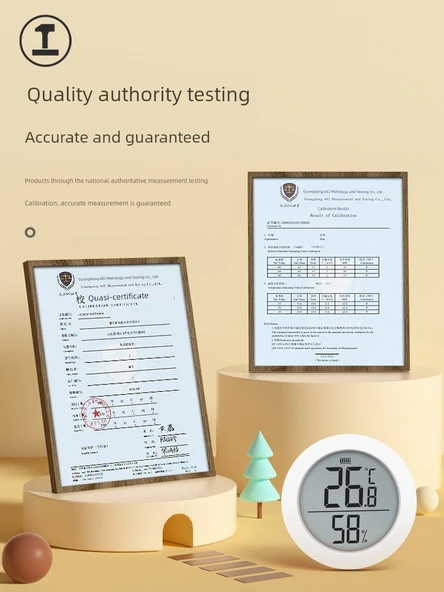 Yuvarlak Dijital Termometre Higrometre + Çift Gövde Kombinasyonu - Resim 2