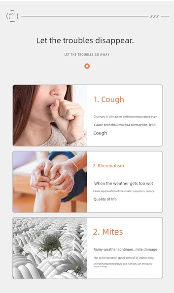 Yuvarlak Dijital Termometre Higrometre + Çift Gövde Kombinasyonu - Resim 12