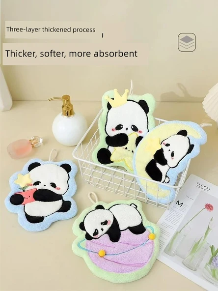 Sevimli Panda El Havlusu - 2'li Paket - Gezegen Panda - 4