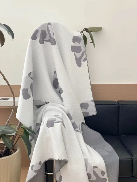Panda Kürklü Toplu Flanel Battaniye - 150x200cm - 6