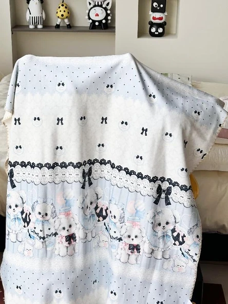 Panda Kürklü Toplu Flanel Battaniye - 150x200cm - 5