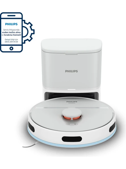 Philips HomeRun 2000 Serisi XU2100/20 Beyaz Çöp İstasyonlu Akıllı Robot Süpürge