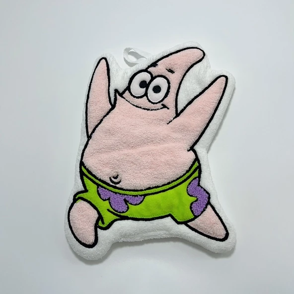 Çocuk El Havlusu - Sünger Bob Desenli - Mercan Polar - 25x1x1mm - 11
