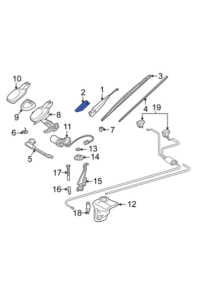 Bimbo ÖN CAM SİLECEK KAPAĞI Mercedes W124 W201 W202 W208 W210 - A1248240349 - 3