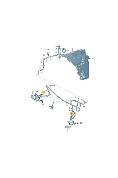 gkl Audi A5 Sağ Far Yıkama Robotu 2008-2012 8t0955102b - 2