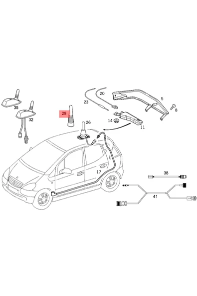 İDEAL OTOMOTİV Mercedes S W140 1991-1998 İçin Anten Plastiği / Lastiği A2028270031 - 4