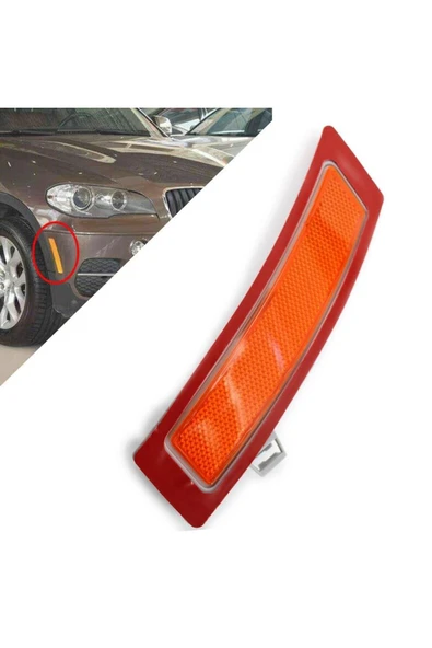 gkl Bmw X5 E70 2010-2013 Ön Tampon Reflektörü Sağ Sarı 63147274434