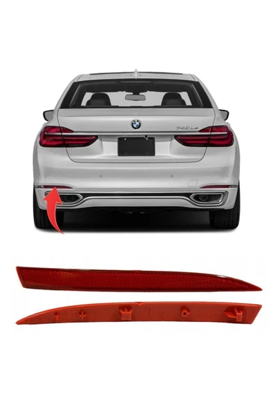 gkl Bmw 7 Serisi 2016-2018 Arka Tampon Reflektörü Sol 63147342949