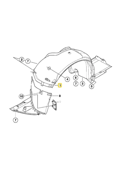Heropar Bmw E46 Ön Sol Davlumbaz Arka Parça 51717039677