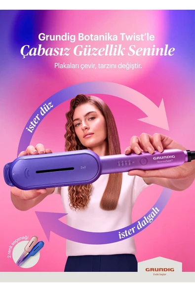 Grundig Hs 8330 Botanika Twist 2in1 Saç Düzleştirici Ve Wag maşası - 5