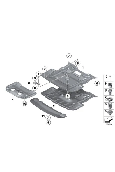 gkl Bmw F10 Lci Motor Alt Muhafaza Plastik 1.kalite 51754871251 - 2