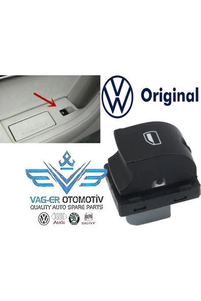 OEM Audi A3 2009-2012 Ön Sağ Cam Açma Kapama Düğmesi Tuşu 4f0959855a Uyumlu - 1
