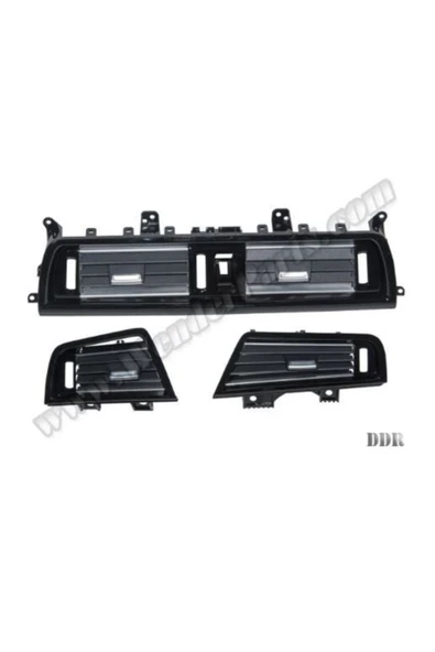 Wender Klima/Kalorifer Izgarası Uyumlu F10+LCI Ön (Set:3ad); Nikelajlı Piano-Siyah 64229209137R3 - 2